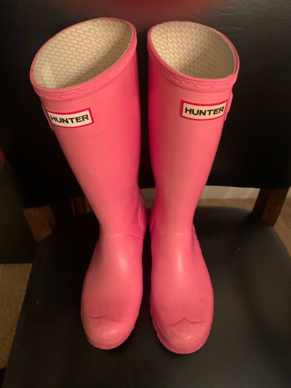 Hunter Original Kids Tall Rain Boots Pink Size Youth 6 (Fits Women's 7 / EU 38)